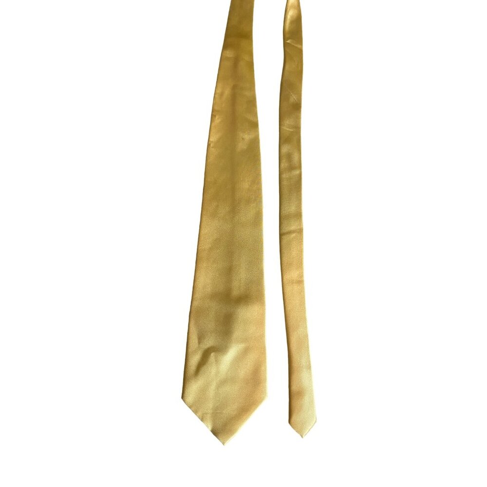 Twist  Platinum Mens Gold Necktie Classic Style Dad Gift Retro Corpcore